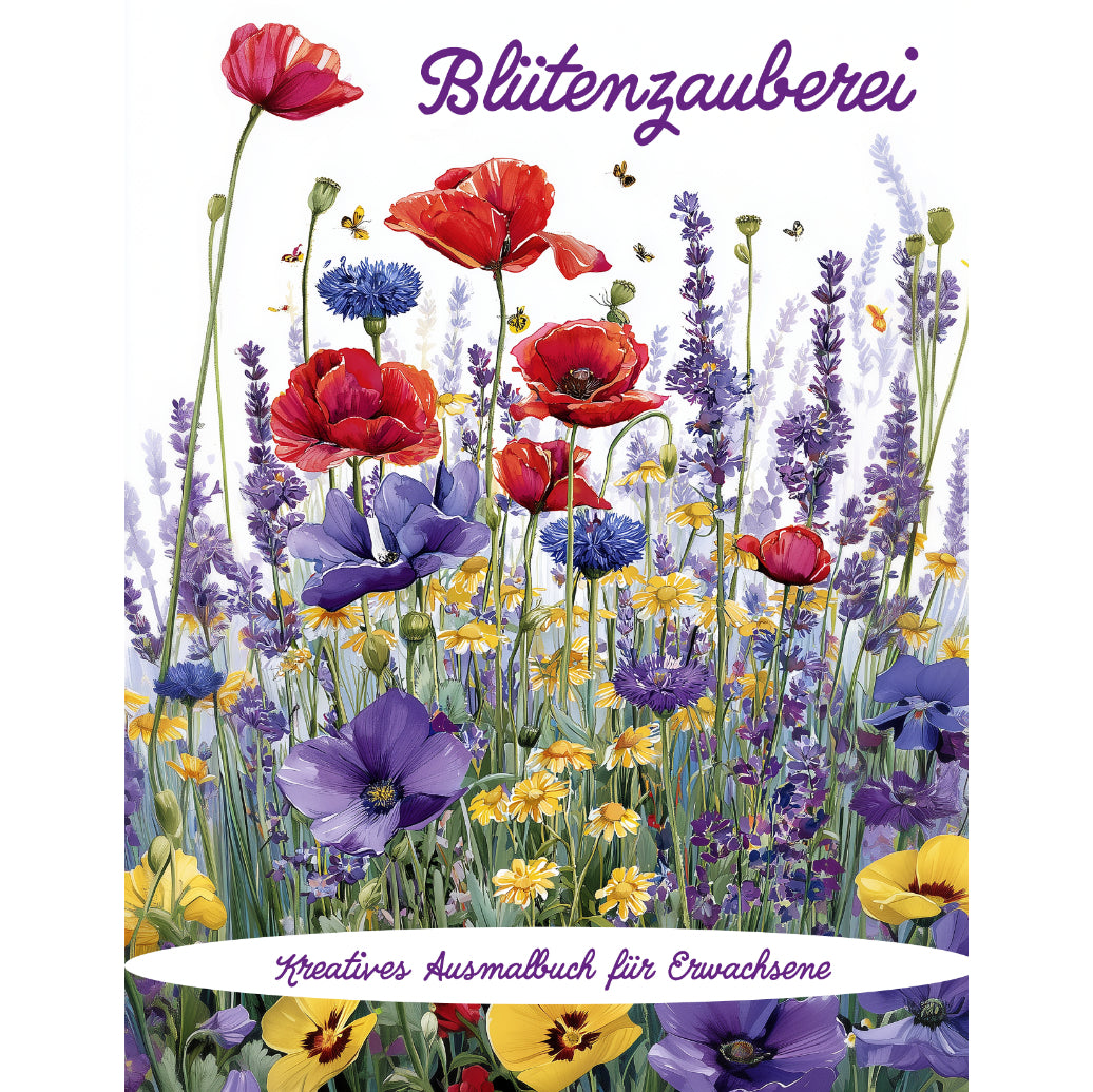 Blütenzauberei - Malbuch für Erwachsene - PDF-Download