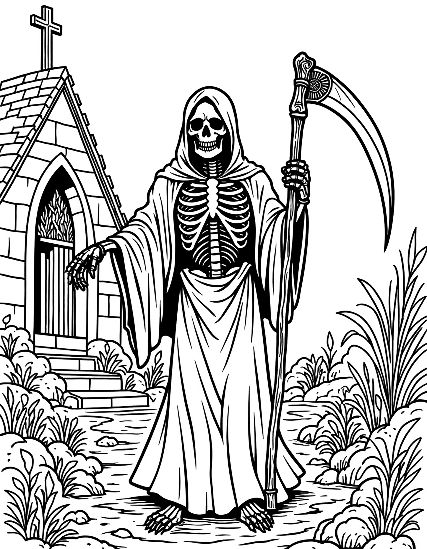 Fluch der Finsternis - Malbuch für Erwachsene - Vampire, Untote, Zombies