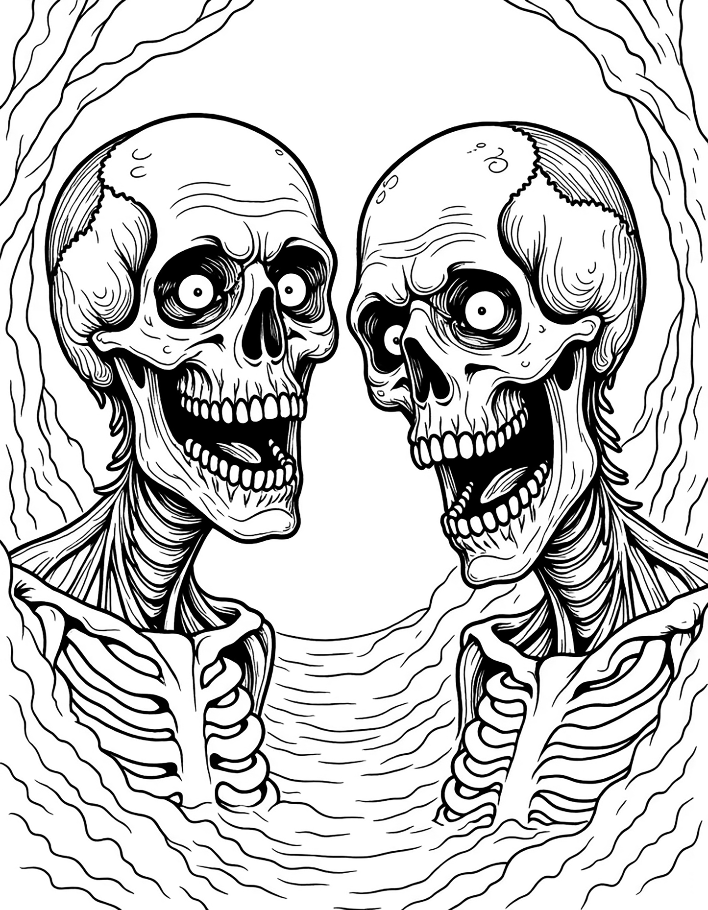 Fluch der Finsternis - Malbuch für Erwachsene - Vampire, Untote, Zombies