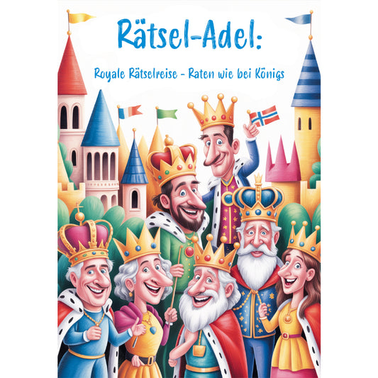 Könige, Illustration für ein Rätselbuch für Erwachsene