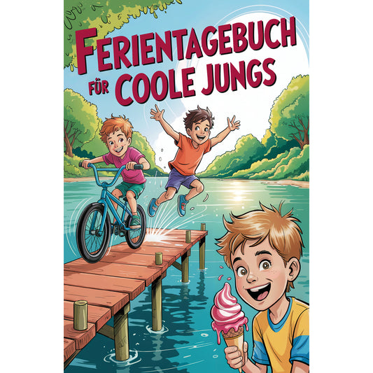 Ferientagebuch für coole Jungs - Mit Bucket-List und Freundebuch