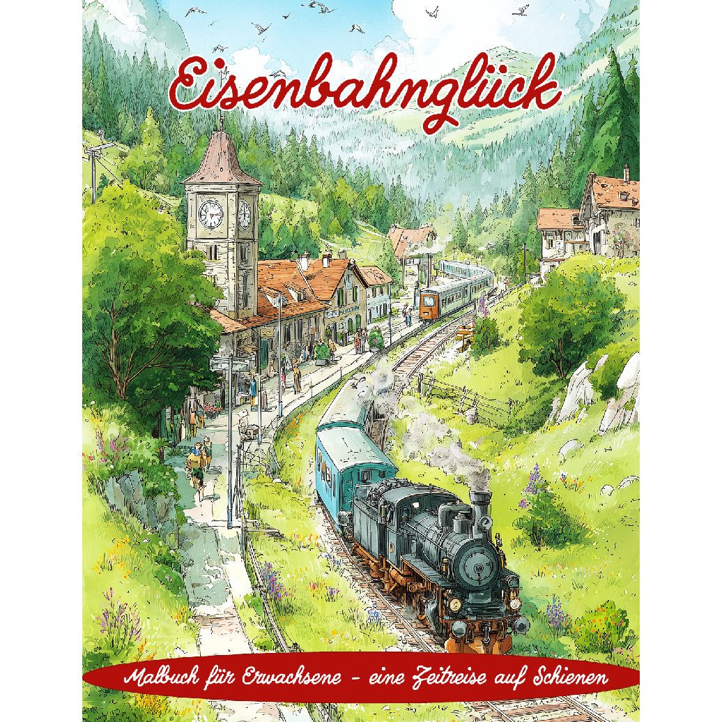Eisenbahnglück - Bahn Malbuch für Erwachsene - PDF-Download