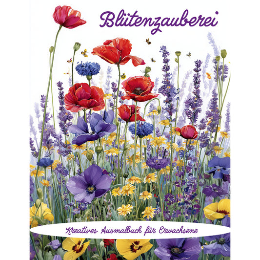 Blütenzauberei - Malbuch für Erwachsene - PDF-Download