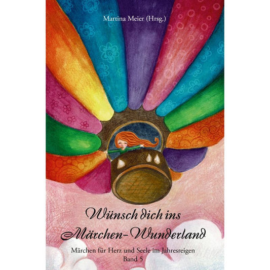 Mädchen in Heißluftballon