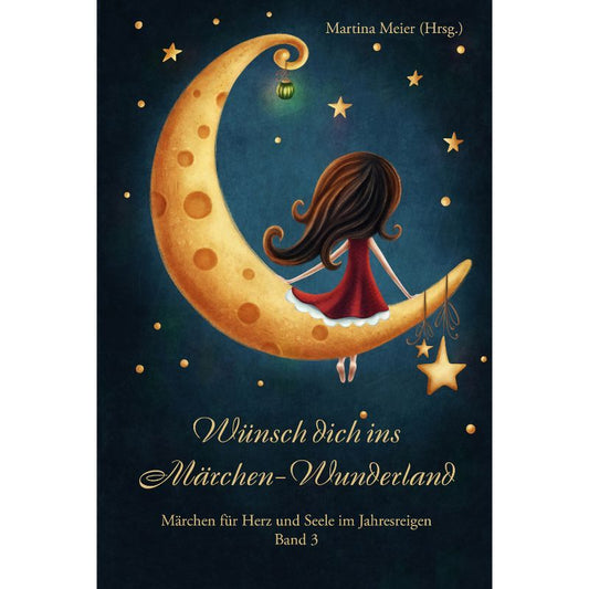 Mädchen auf Mondsichel