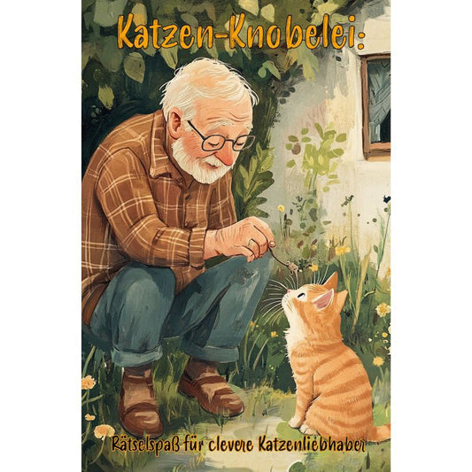 alter Mann mit Katze
