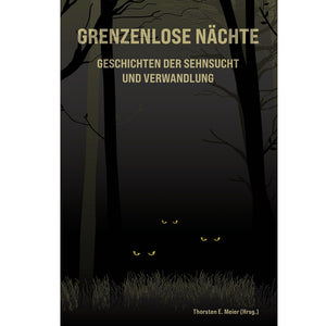 Leuchtende Katzenaugen in einem dunklen Wald