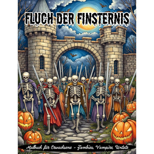 Fluch der Finsternis - Malbuch für Erwachsene - Vampire, Untote, Zombies