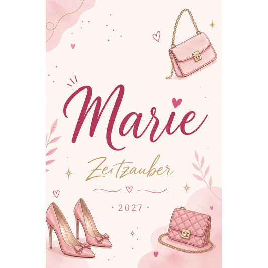 Marie Kalender 2027 - farbiger Wochenplaner, Tagebuch, für Frauen
