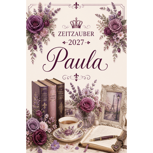Paula Kalender 2027 - s-w Wochenplaner, Tagebuch, für Frauen