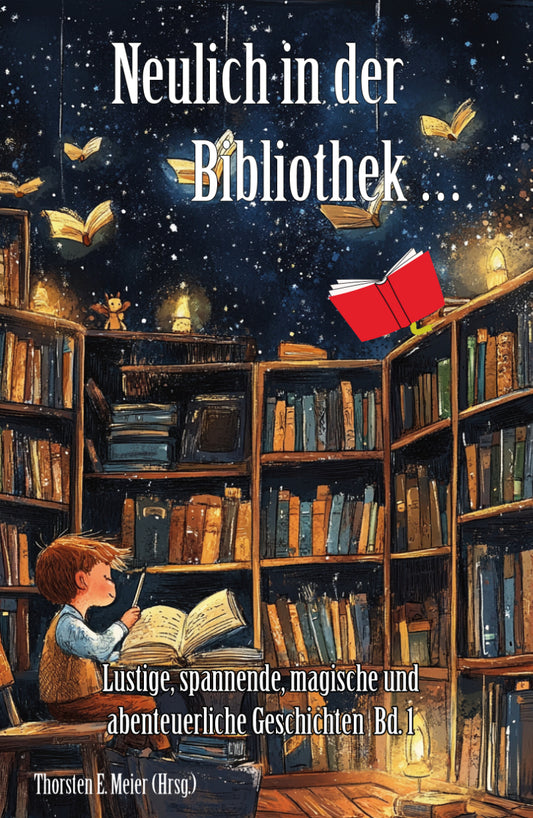 Junge in der Bibliothek