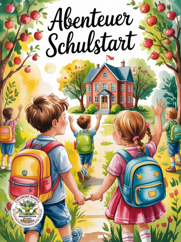 Malbuchcover zur Einschulung Kinder