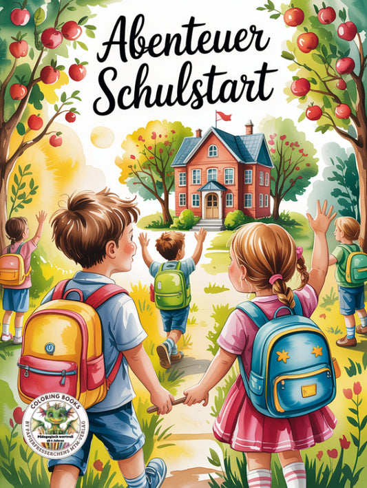 Malbuchcover zur Einschulung Kinder
