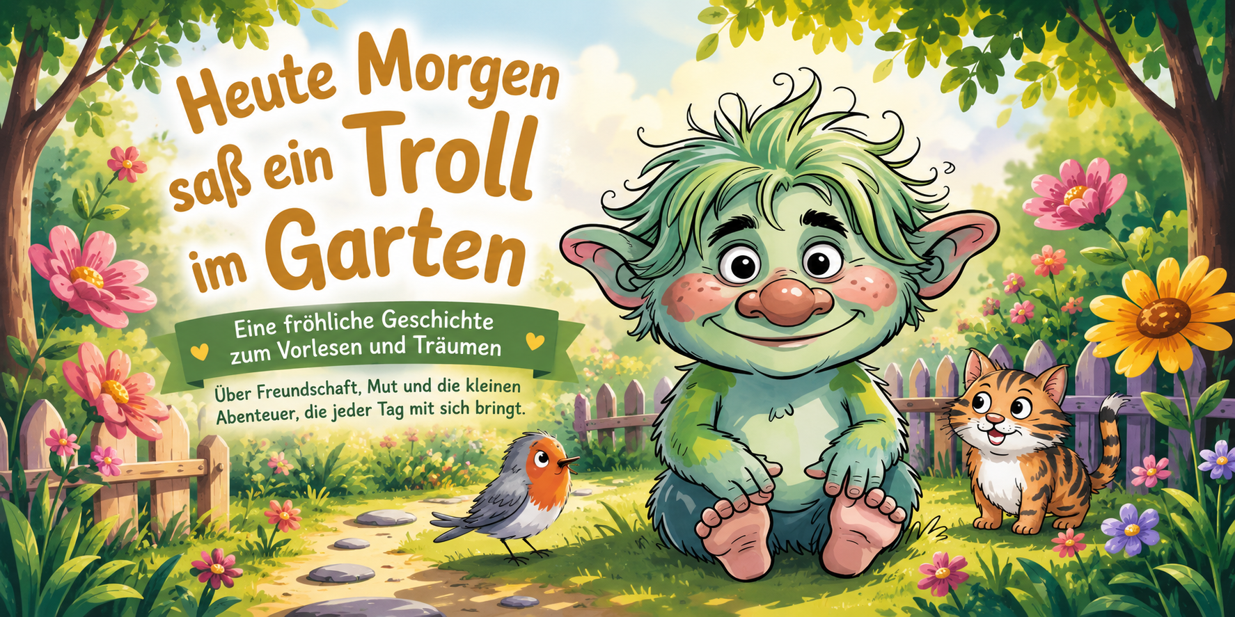 Heute Morgen saß ein Troll im Garten