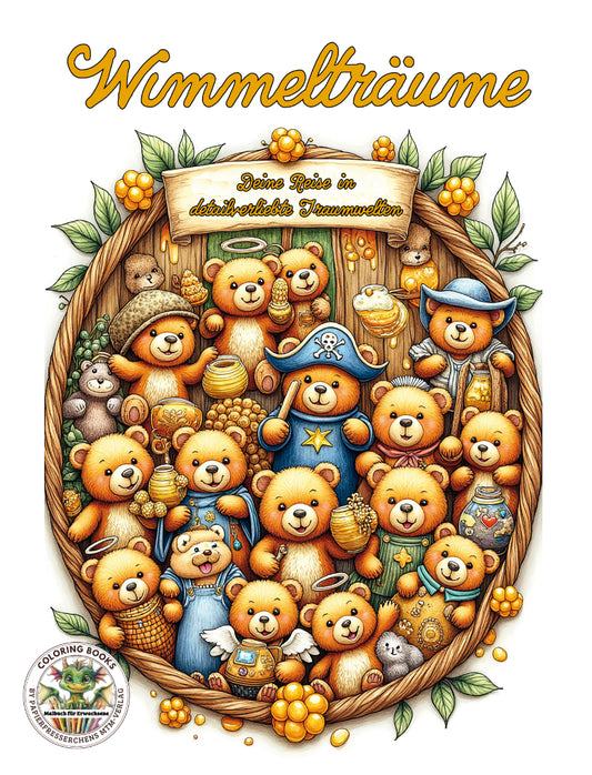 Malbuchcover für Erwachsene, Wimmelbild