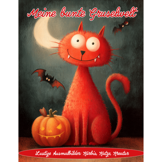 Meine bunte Gruselwelt - Halloween Malbuch für Kinder - PDF-Download